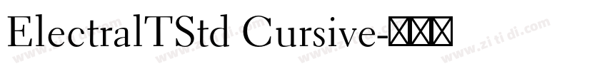 ElectralTStd Cursive字体转换